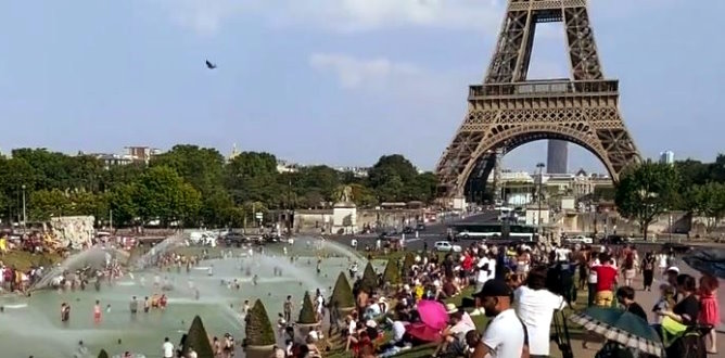 August in Paris can be hot